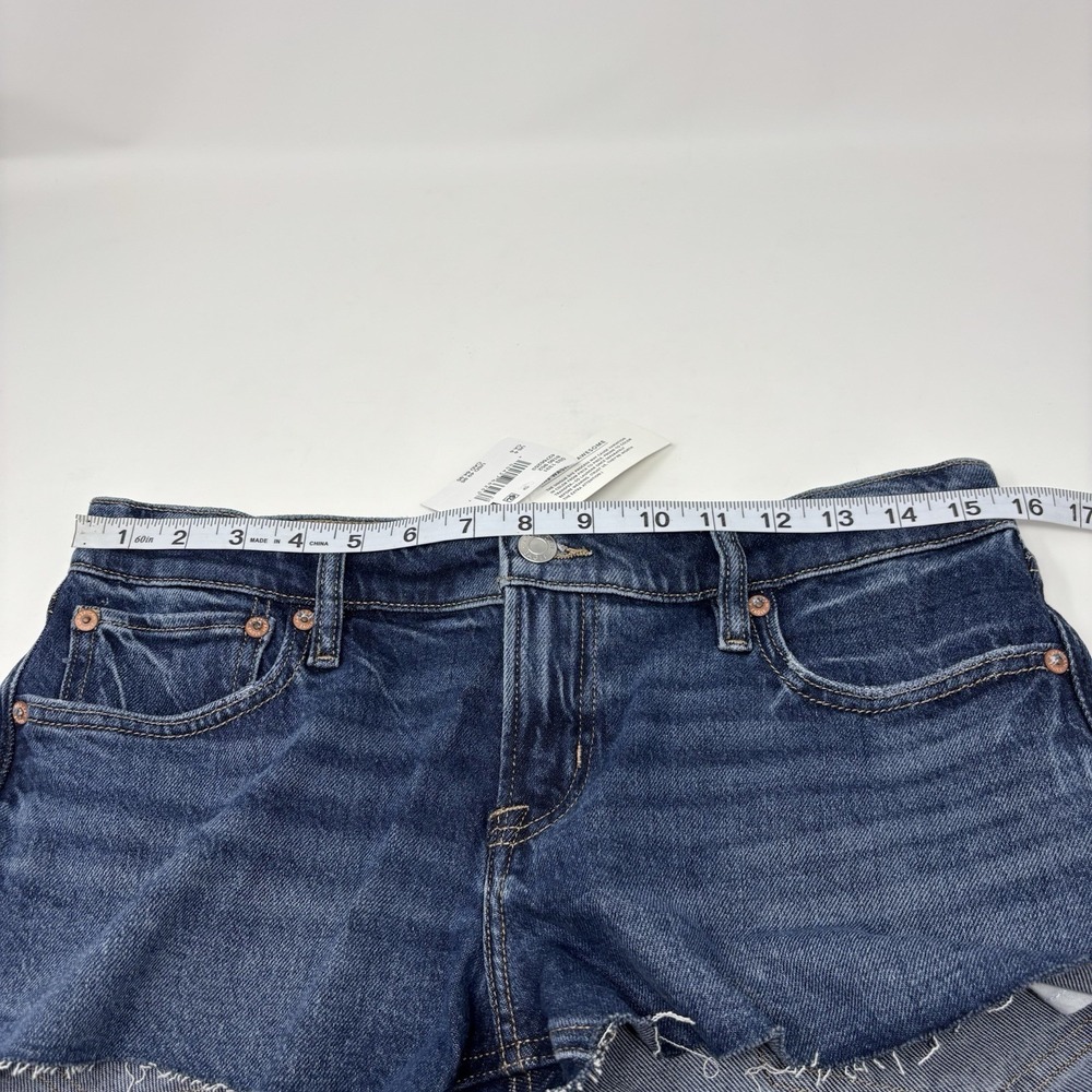 American Eagle Super Low Rise Perfect Shortie Denim Shorts Stretch Size 6 NWT - Picture 3 of 9